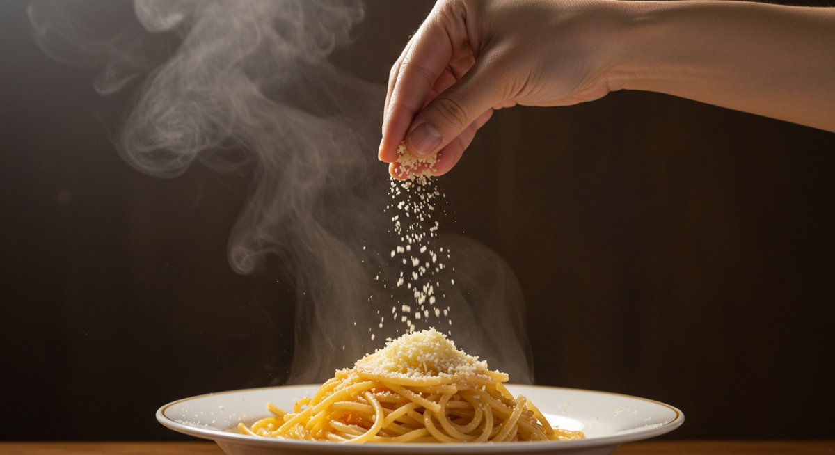 パスタにかけるチーズ